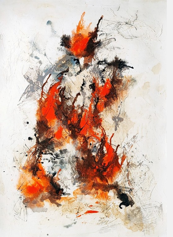 50x70, acryl auf steinpapier